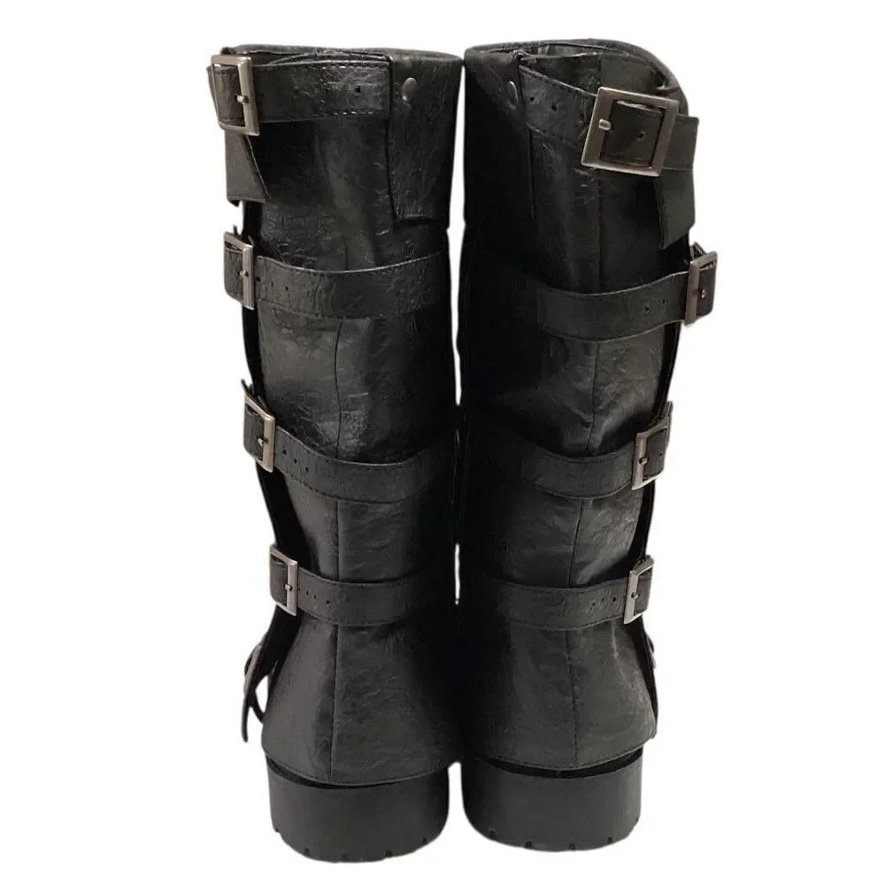 Funtasma Boots Mens 8 9 Black Pirate Captain Medieval Knight Aristocrat Nobleman